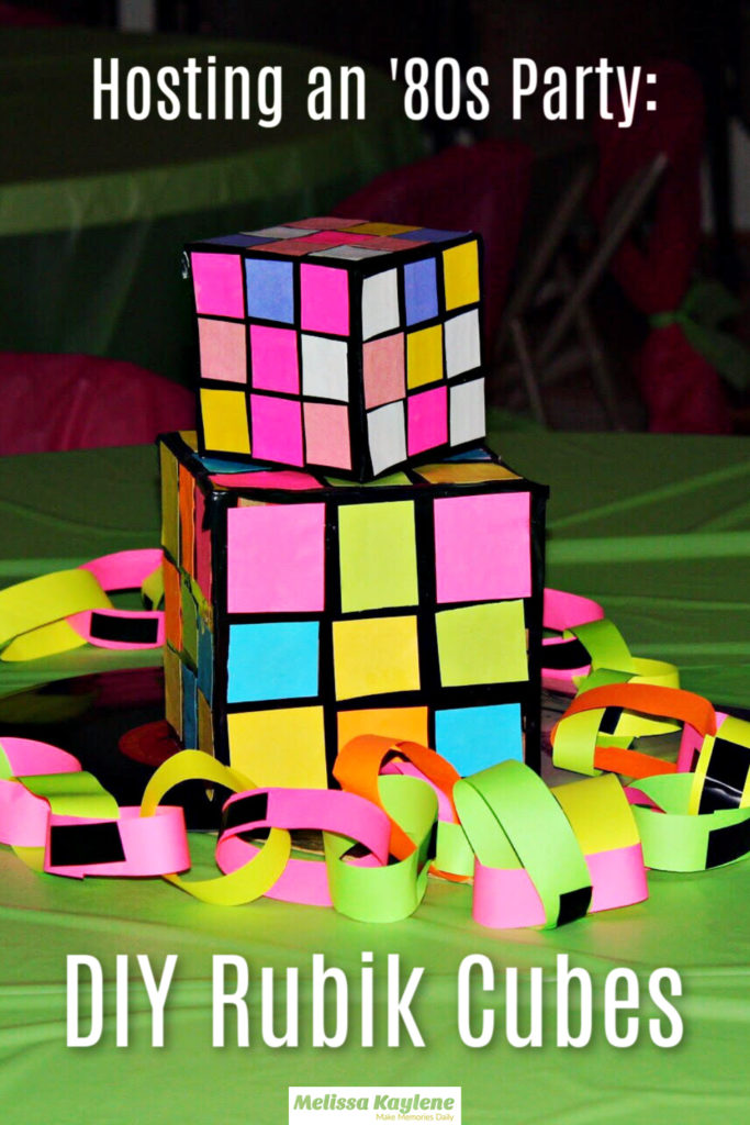 DIY Rubik Cubes 1980's Party