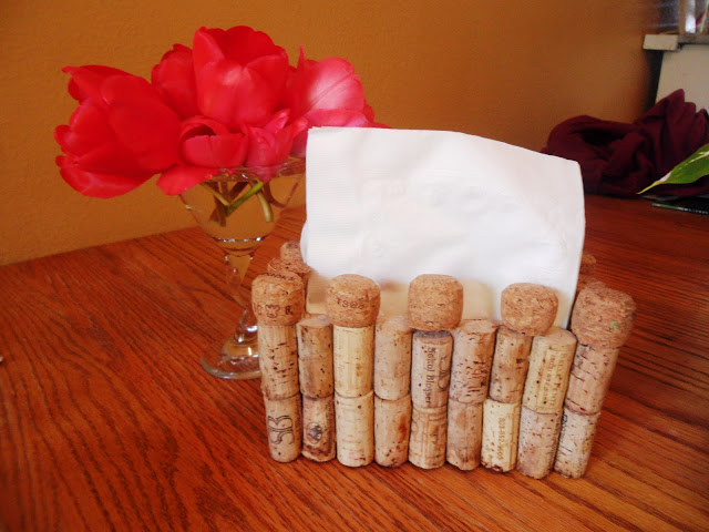 wine cork napkind holder