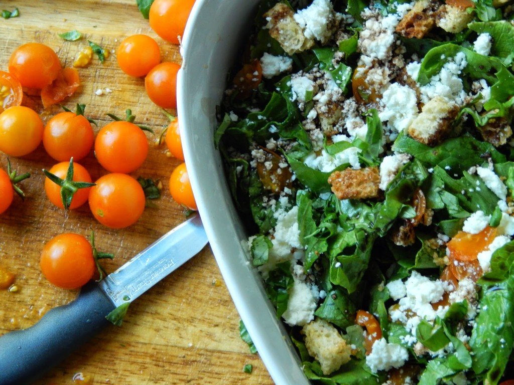 a feta bruschetta basil balsamic salad from @melissakaylene