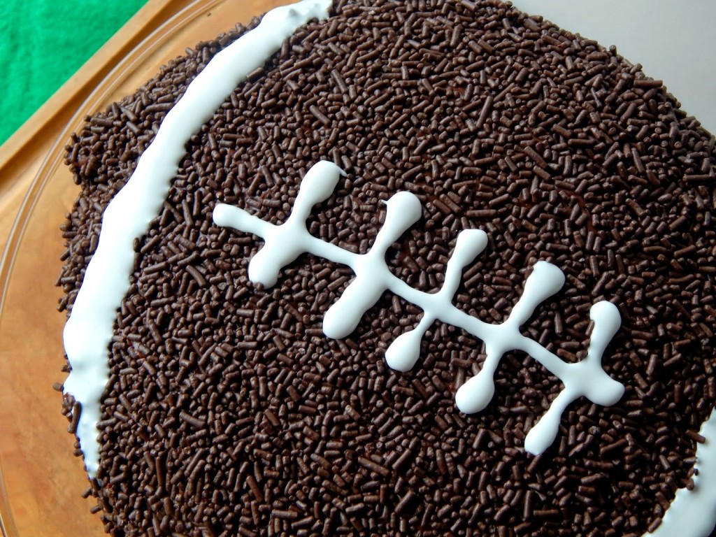 #BigGameTreats #ad #cbias Chocolate Football Pinata Cake