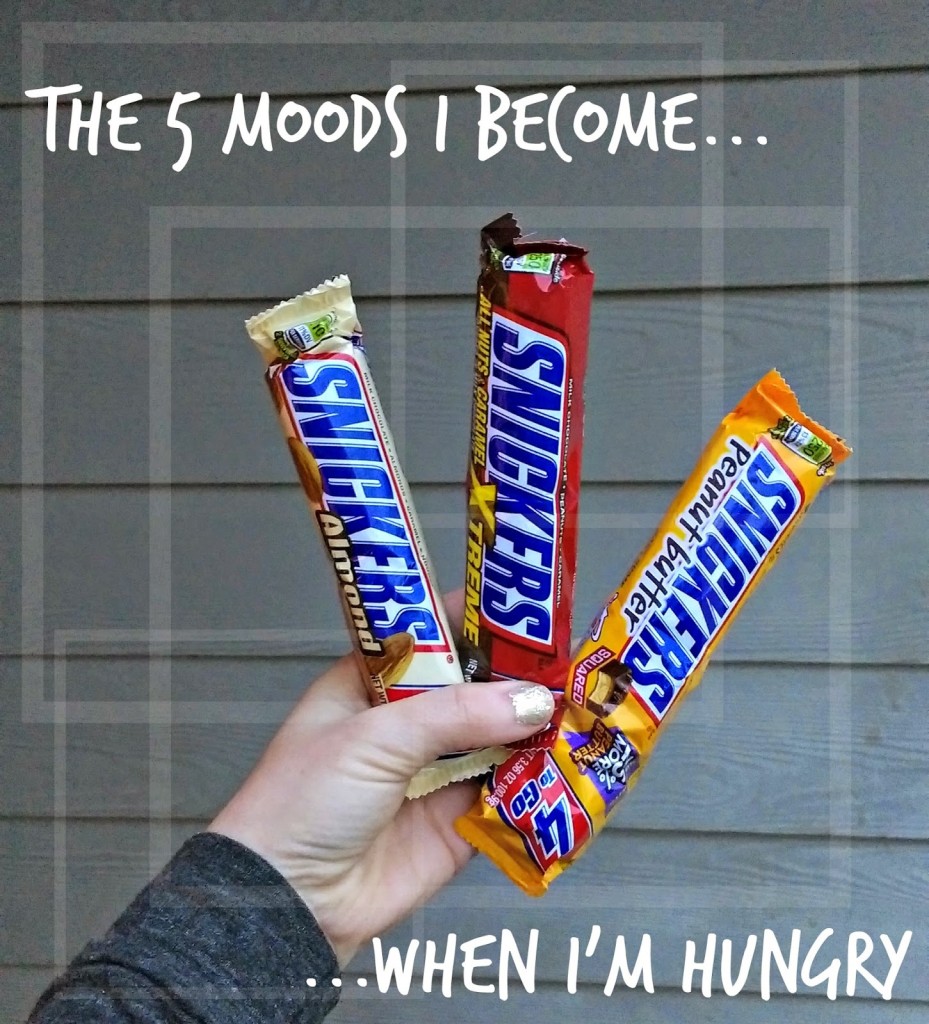 The 5 Moods I become #WhenImHungry #ad