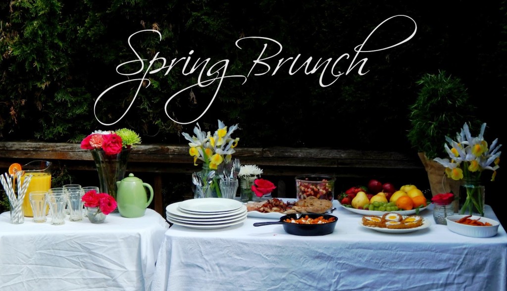 Spring Brunch Photos + Menu with Sweet Potato Hash, Fresh Fruit Salad and more! #SpringintoFlavor #ad 