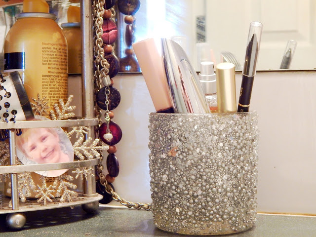 Eye Makeup tutorial + a DIY Glitter Jar Makeup Holder #LorealBeauty AD