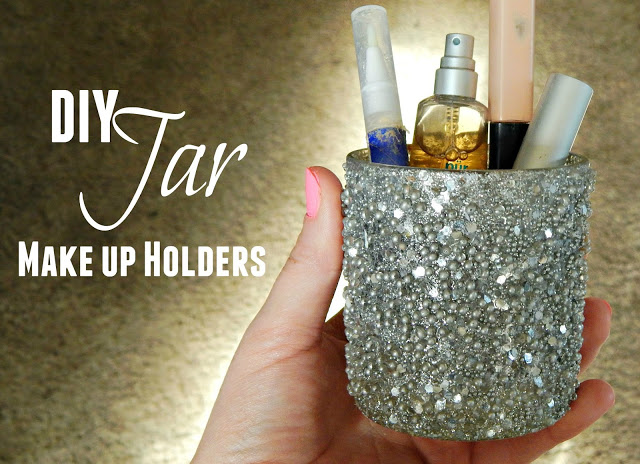 Eye Makeup tutorial + a DIY Glitter Jar Makeup Holder #LorealBeauty AD