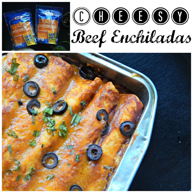 Cheesy Beef Enchilada Recipe #naturallycheesy AD 