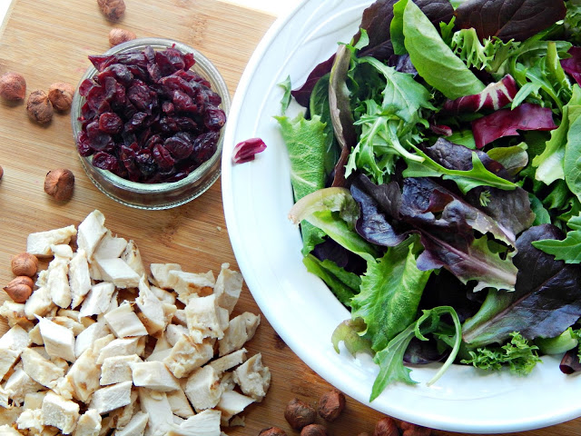 Roasted Chicken, Butternut Squash, & Cranberry Salad Recipe #hellonutchello #AD