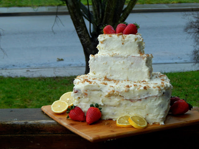 recipe for a three tiered strawberry lemonade cake @MelissaKaylene