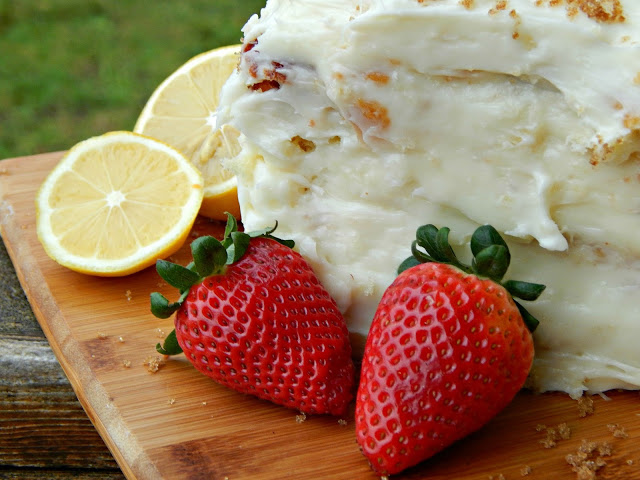 recipe for a three tiered strawberry lemonade cake @MelissaKaylene