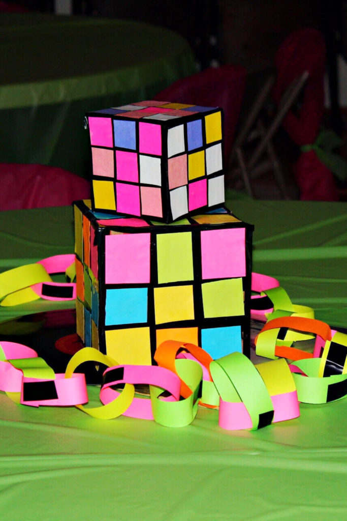 DIY Rubik Cubes for '80s Party